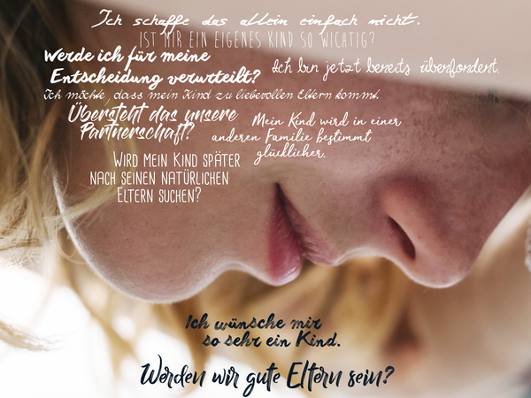 Bildausschnitt Silhouette eines Frauengesichts, Adoptionsdienst Berlin Bildausschnitt Silhouette eines Frauengesichts, Adoptionsdienst Berlin